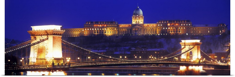 Chain Bridge Royal Palace Budapest Hungary