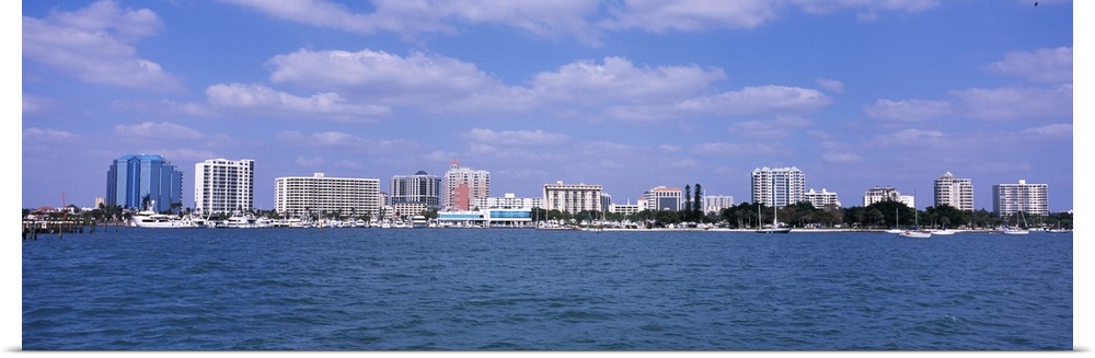 City at the waterfront, Sarasota Bay, Sarasota, Sarasota County, Florida