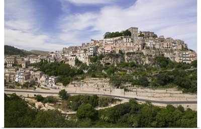 City on a hill, Ragusa Ibla, Sicily, Italy