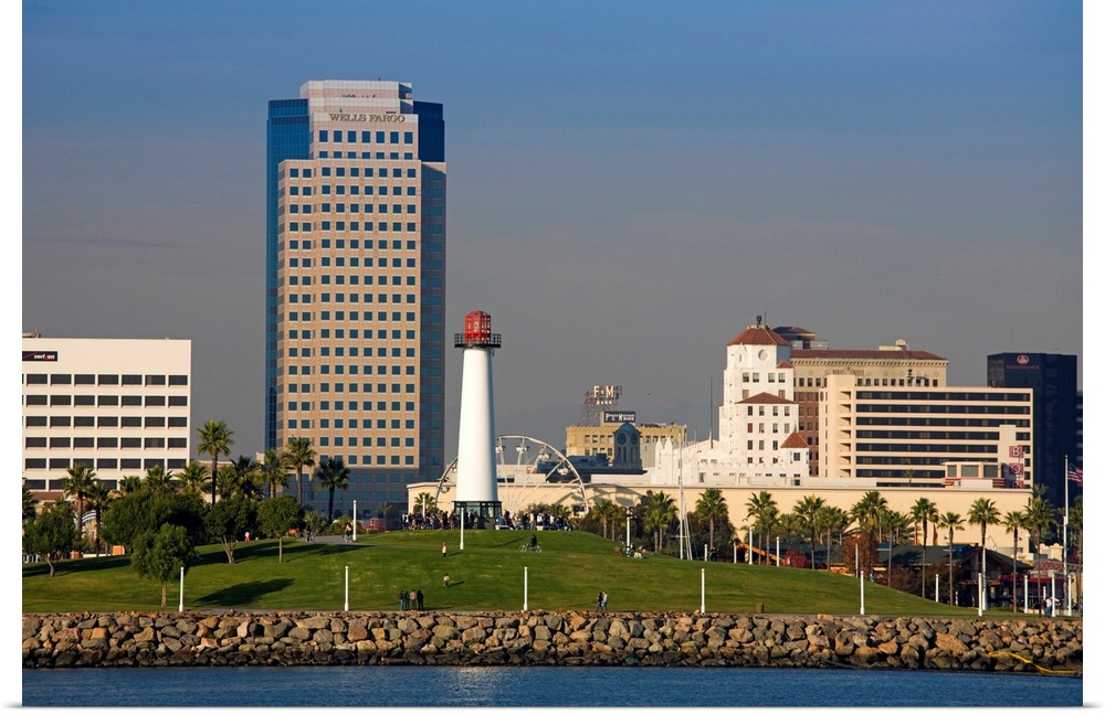 City viewed from a port, Long Beach, Los Angeles County, California, USA