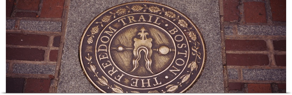Close-up of a government seal, Old State House, Freedom Trail, Boston, Massachusetts