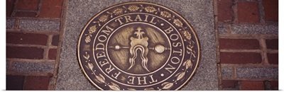 Close-up of a government seal, Old State House, Freedom Trail, Boston, Massachusetts