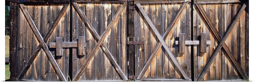 Closed doors of a barn, Montana