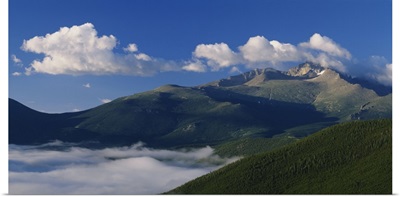 Cloud over a mountain, Many Parks Curve, Longs Peak, Rocky Mountain National Park, Colorado