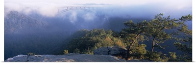 Clouds over a bridge, New River Gorge Bridge, Fayetteville, West Virginia