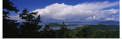 Clouds over the sea, Mount Erie, San Juan Islands, Fidalgo Island, Skagit County, Washington State