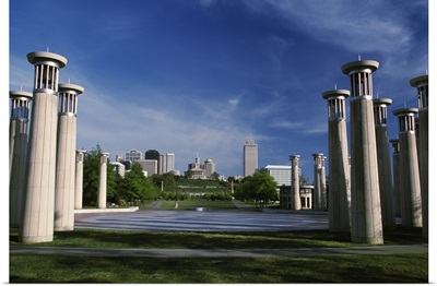 Colonnade in a park, 95 Bell Carillons, Bicentennial Mall State Park, Nashville, Davidson County, Tennessee,