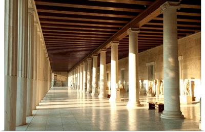 Corridor of a building, Stoa of Attalos, Athens, Attica, Greece