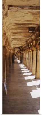 Corridor of a temple, Tamil Nadu, India