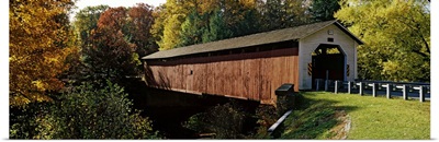 Covered bridge in a forest, McGees Mill Covered Bridge, McGees Mills, Clearfield County, Pennsylvania,