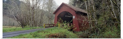 Covered Bridge over Yachats River Lincoln County OR