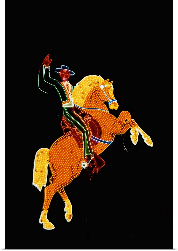 Cowboy and Horse Neon Sign
