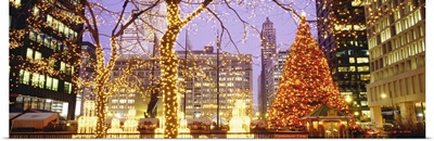 Daley Plaza Christmas Lights Chicago IL