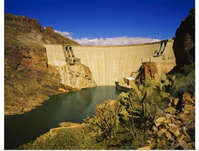 Dam on a river, Theodore Roosevelt Dam, Tonto National Forest, Arizona