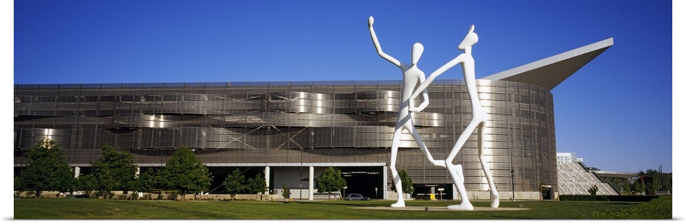 Dancers sculpture by Jonathan Borofsky in front of a building, Colorado Convention Center, Denver, Colorado