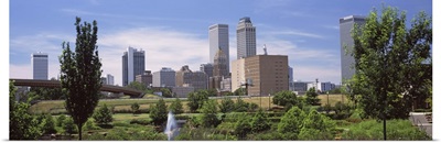 Downtown skyline from Centennial Park, Tulsa, Oklahoma, USA 2012