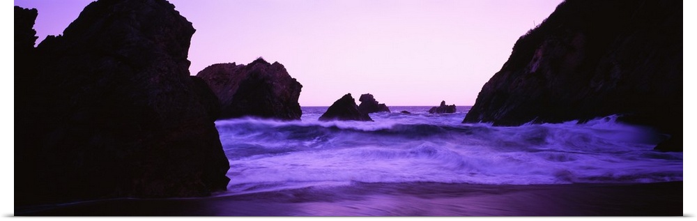 Dusk on the Santa Cruz coastline, California