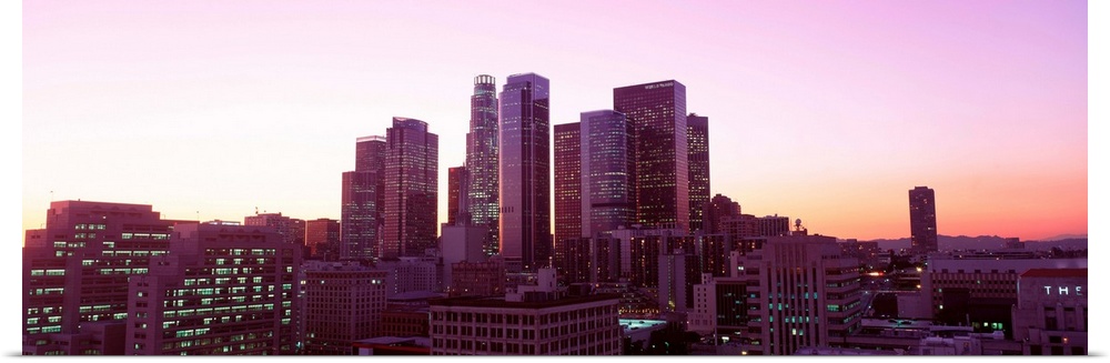 Dusk Skyline Los Angeles CA