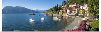 Early evening view of waterfront at Varenna, Lake Como, Lombardy, Italy