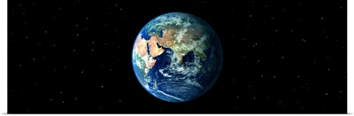 Earth in Space showing Asia and Africa (Photo Illustration)