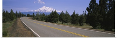 Empty road passing through a landscape, Mt Shasta, California