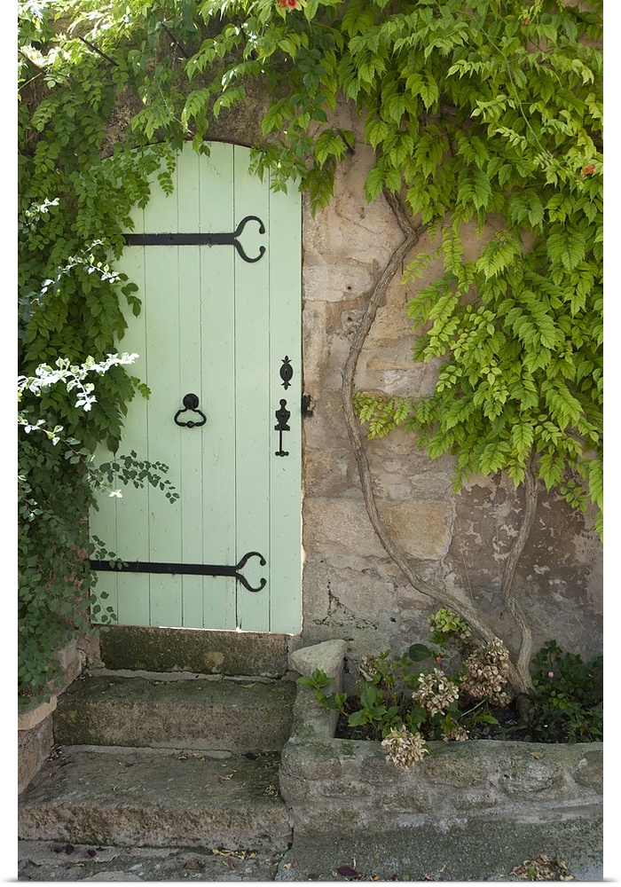 Entrance of a house, Ansouis, Vaucluse, Provence Alpes Cote dAzur, France