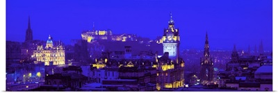 Evening Royal Castle Edinburgh Scotland