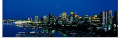 Evening skyline Vancouver British Columbia Canada