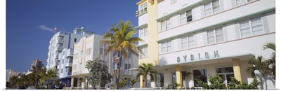 Facade of a building, Art Deco Hotel, Ocean Drive, Florida