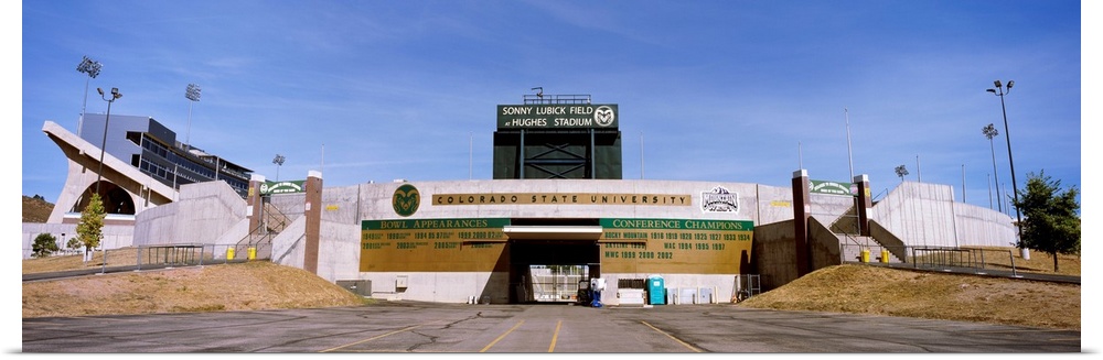 Facade of a football stadium, Colorado State University Football Stadium, Colorado