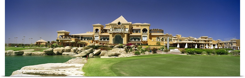 Facade of a golf course, The Cascades Golf & Country Club, Soma Bay, Hurghada, Egypt