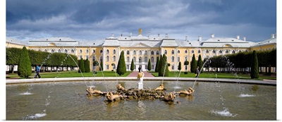 Facade of a palace, Peterhof Grand Palace, St. Petersburg, Russia