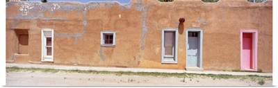 Facade of Adobe Houses, Tularosa, New Mexico