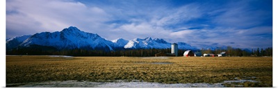 Farm with depression-era outbuildings, Pioneer Peak, Palmer, Alaska