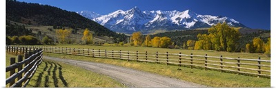 Fence along a road, Sneffels Range, Colorado