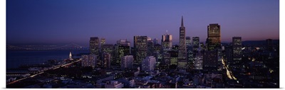 Financial District night San Francisco CA USA