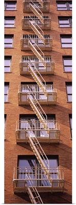 Fire escape ladders of a building, San Francisco, California