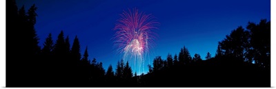 Fireworks Canada Day Banff National Park Alberta Canada