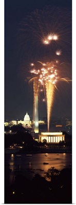 Fireworks display at night, Washington DC