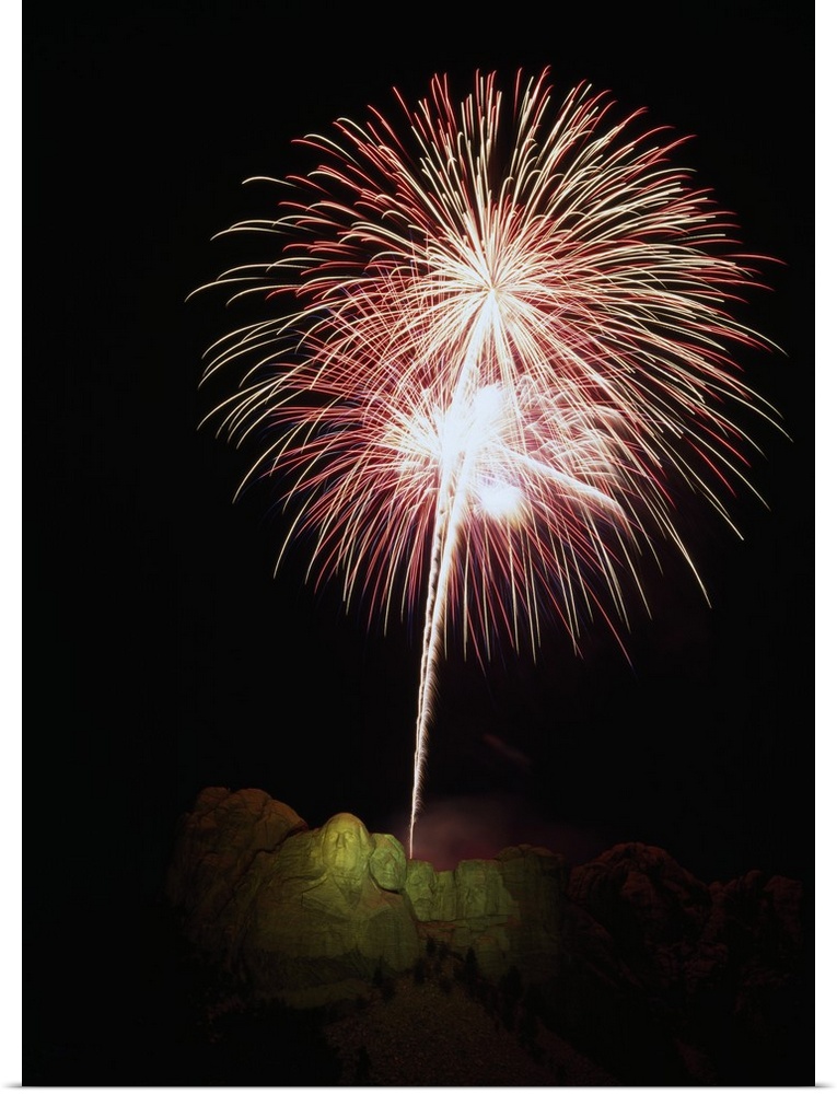 Fireworks over Mount Rushmore, Mount Rushmore National Memorial, South Dakota