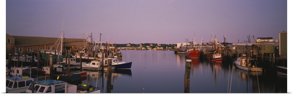 Fishing boats docked at a harbor, Gloucester, Cape Ann, Massachusetts