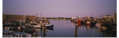 Fishing boats docked at a harbor, Gloucester, Cape Ann, Massachusetts