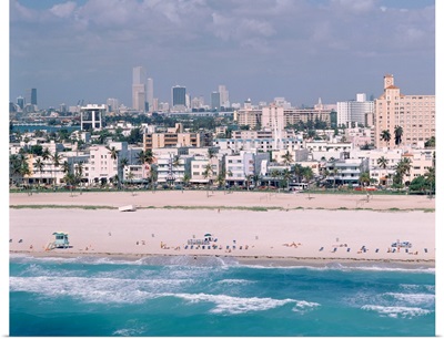 Florida, Miami, Aerial view of the Miami Beach