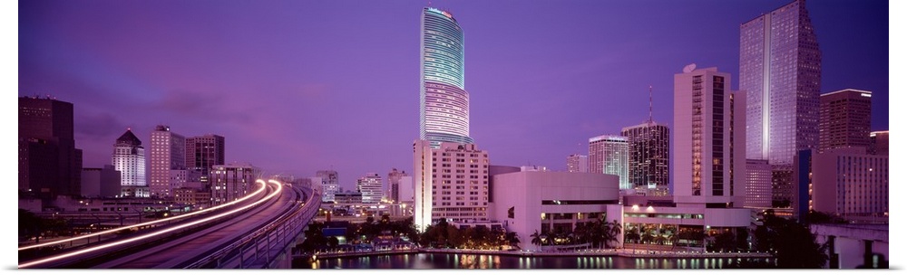 Florida, Miami, City in the dusk
