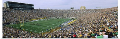 Football stadium full of spectators, Notre Dame Stadium, South Bend, Indiana