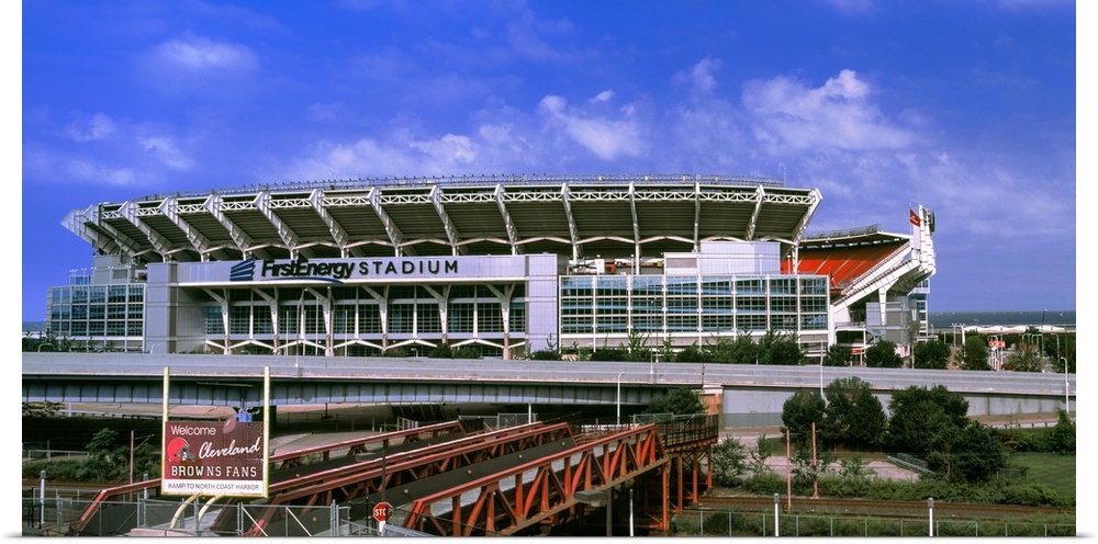 Cleveland Browns FirstEnergy Stadium - Vintage Football Print Wall Art