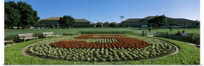 Formal garden at the university campus Stanford University Stanford California
