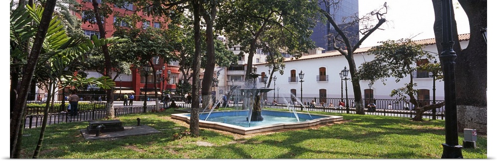 Fountain in a park Bolivar Square Caracas Venezuela