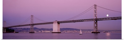 Full Moon Bay Bridge San Francisco CA