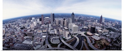 Georgia, Atlanta, Aerial view of the city